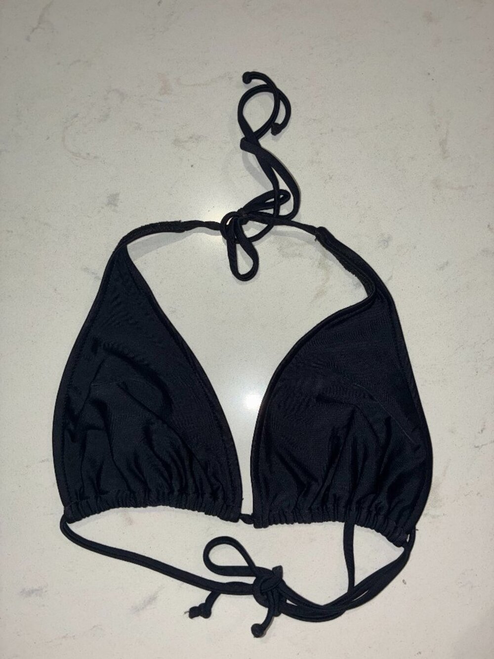 Sunsets Separates Black Triangle Bikini Top Women’s Size Medium M Halter Swim